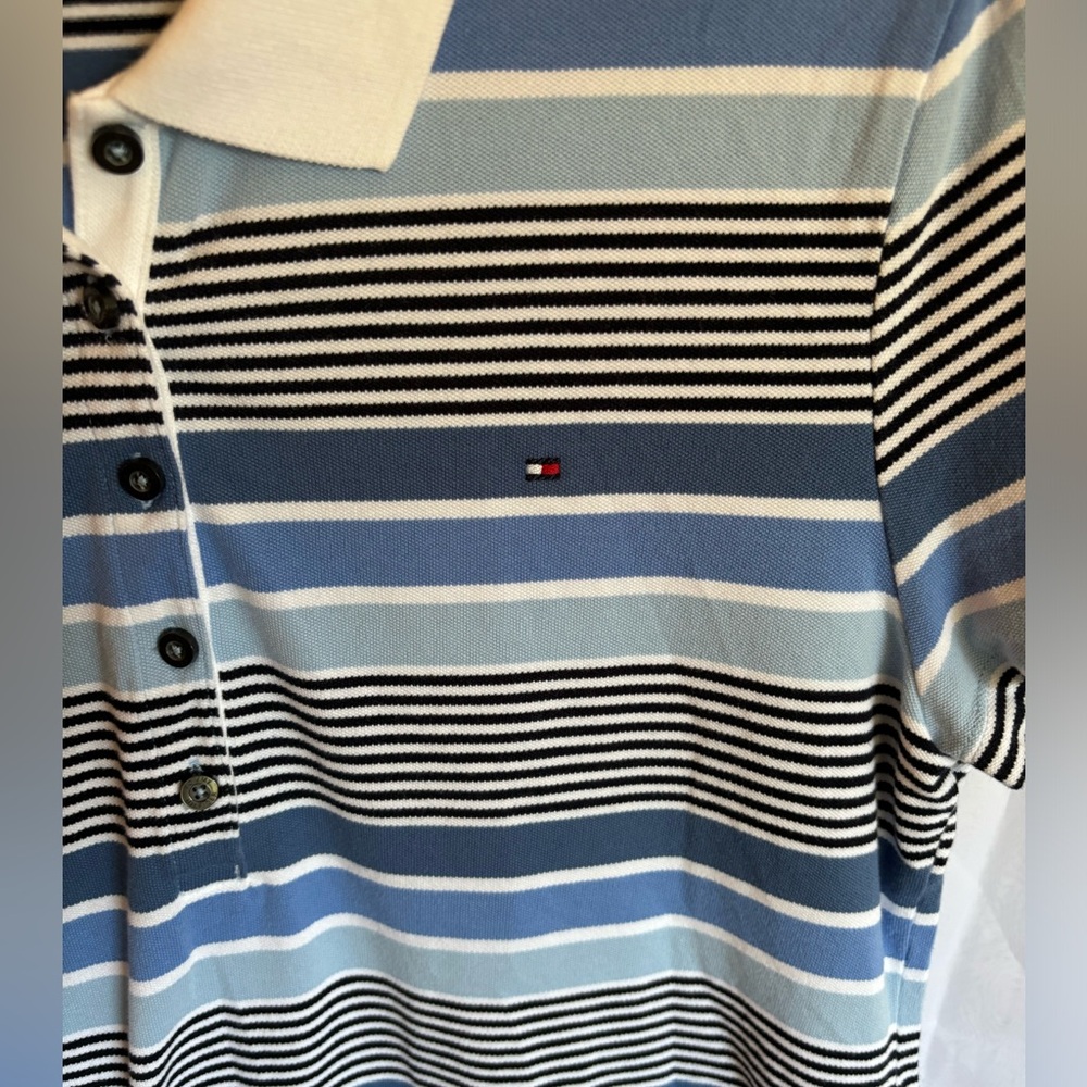 Tommy Hilfiger Boys Striped Polo‎ Shirt Size Large - Picture 3 of 7